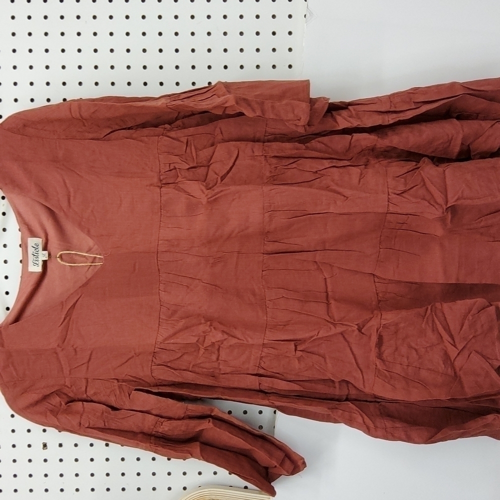 LISTICLE dress women's size large brick NWT